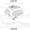 Plafonnier LED Moderne 4 Cercles 60W Blanc Froid 4600K Plafonnier Contemporain BLANC