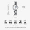 Montre Femme Mode Or Rose Slim Acier Inoxydable Imperméable Quartz Montre pour Femme