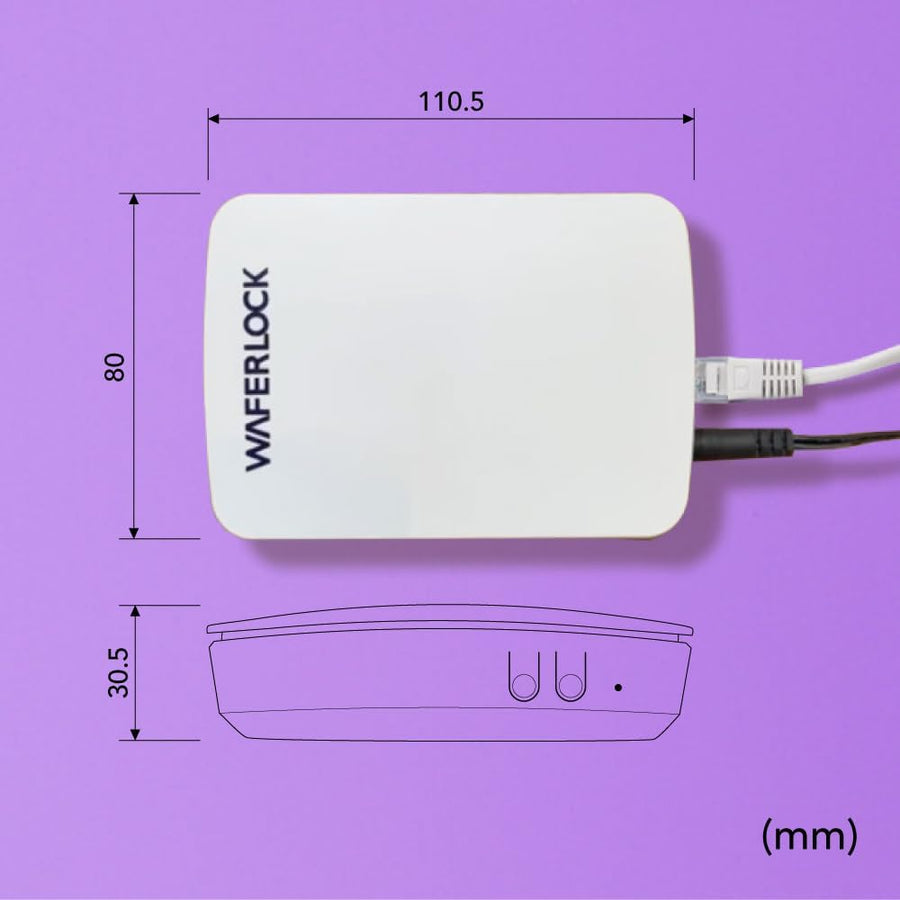 Passerelle/Hub câblé WAFERLOCK R400 - Compatible avec Le Cylindre de Serrure Intelligente Zigbee C760, contrôle à Distance Facile Via l'application WAFERKEY, Connexion câblée fiable
