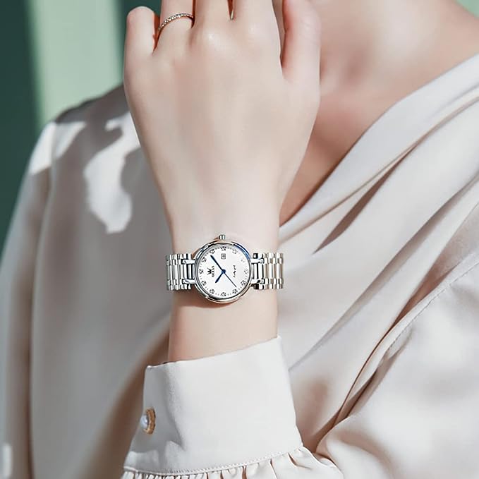 Montre Femme Mode Or Rose Slim Acier Inoxydable Imperméable Quartz Montre pour Femme
