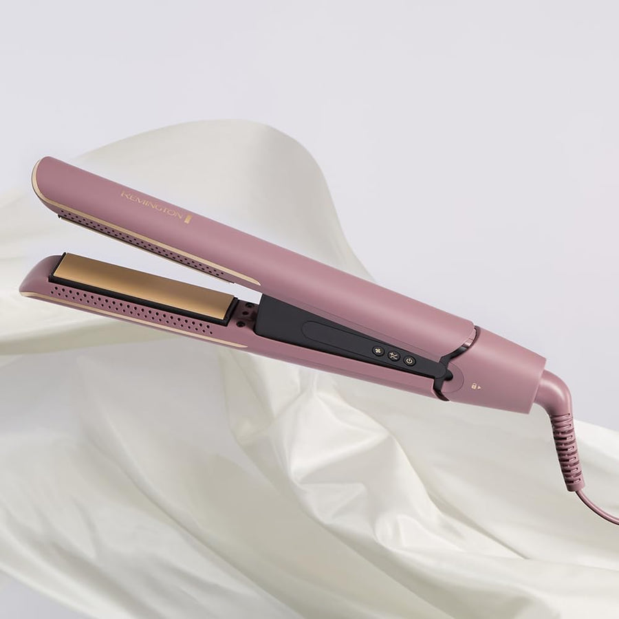 Remington AIRvive Lisseur Cheveux Technologie Ionic Air : résultats de coiffage longue durée Revêtement ultra-céramique avec micro-actifs plaques étroites,écran LCD, 150-230°C Fer à lisser