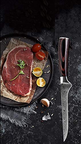 Ensemble Couteau de Cuisine Professionnel Japonais Damas Lame Acier Carbone Inoxydable