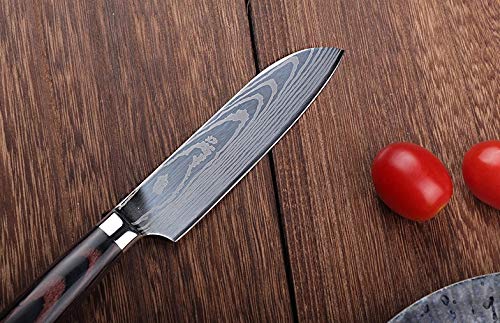 Ensemble Couteau de Cuisine Professionnel Japonais Damas Lame Acier Carbone Inoxydable