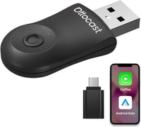 Adaptateur sans Fil Android Auto et Carplay Brancher et à Jouer WiFi 5,8 GHz, Conversion Filaire en Dongle Carplay sans Fil Voitures Compatibles avec AA Filaire et CP