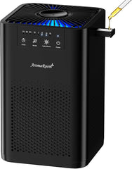 Purificateur d'air H13 HEPA pour chambre à coucher avec éponge parfumée - Purificateur d'air portable pour fumée, allergies, poils d'animaux, odeurs, poussière, veilleuse RVB