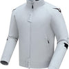 Blouson Moto Homme Taille L 4 Saisons – Veste Moto Textile Respirante et Coupe-Vent avec Protections CE aux Épaules et Coudes, Doublure Amovible, Confortable pour Route et Touring BLANC