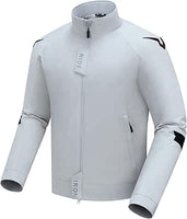 Blouson Moto Homme Taille L 4 Saisons – Veste Moto Textile Respirante et Coupe-Vent avec Protections CE aux Épaules et Coudes, Doublure Amovible, Confortable pour Route et Touring BLANC