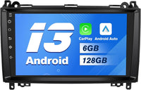 Autoradio 6Go+128Go  Android 13 pour Mercedes-Benz Vito Viano Sprinter W639/Classe B W245 W169 avec 4G Carplay 9 Pouces Écran Tactile avec GPS Android Auto/WiFi/RDS/FM/SWC/Aide au Parking