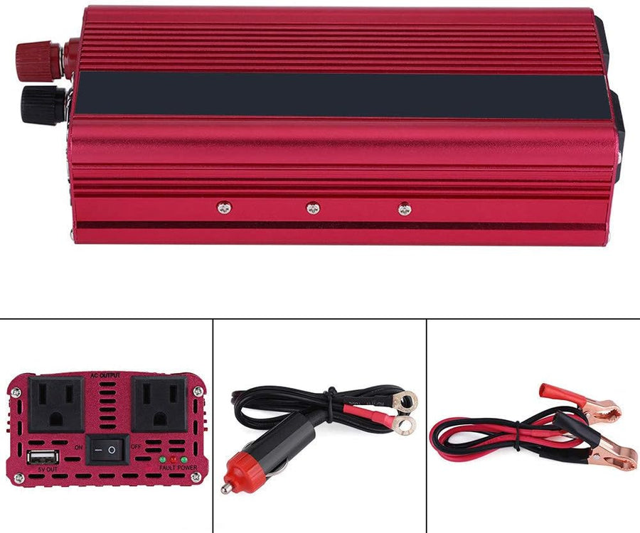 Power Inverter, 2000W DC 12V à AC 110V Car Power Inverter Converter Adaptateur de Chargeur USB