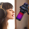 Microphone à Condensateur USB Lumière RGB Mute Gain Monitoring Plug&Play