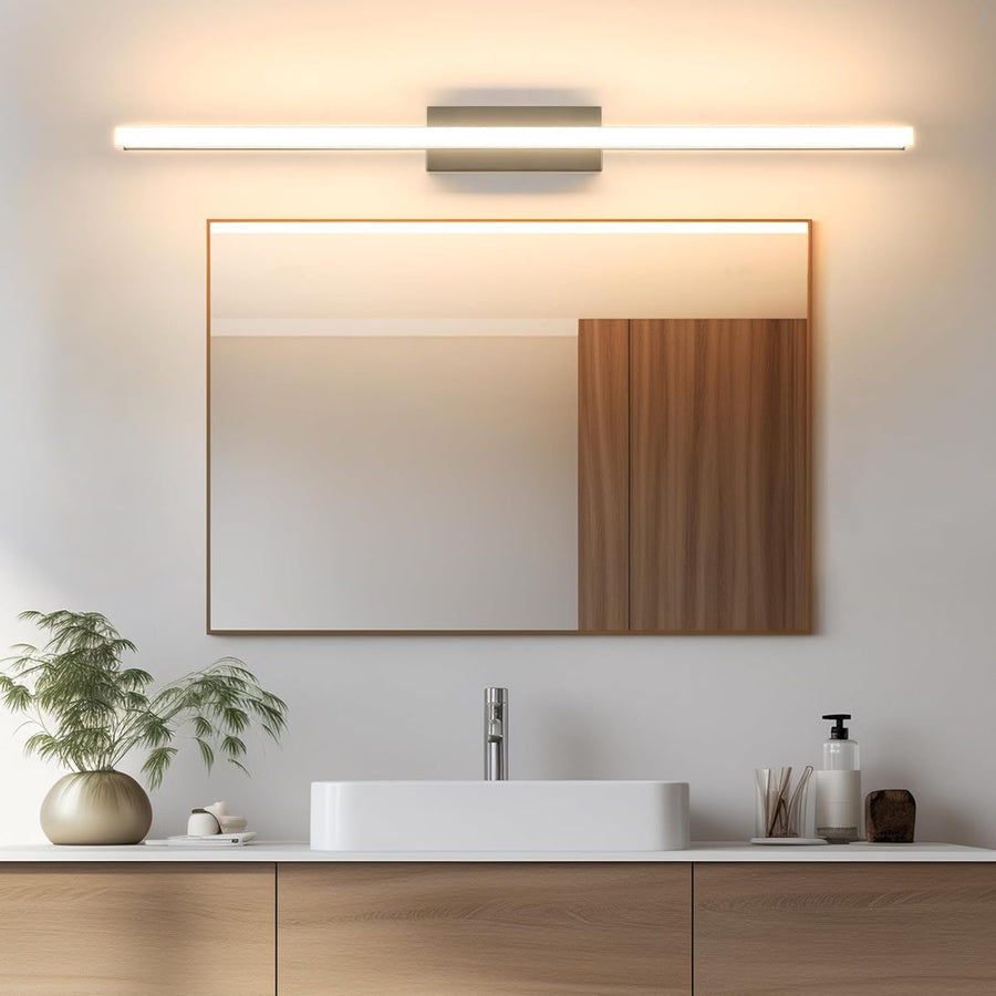 Lampe LED Miroir Salle de Bain 60cm IP44 Blanc Chaud 3000K Applique Murale 10W