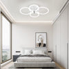 Plafonnier LED Moderne 4 Cercles 60W Blanc Froid 4600K Plafonnier Contemporain BLANC