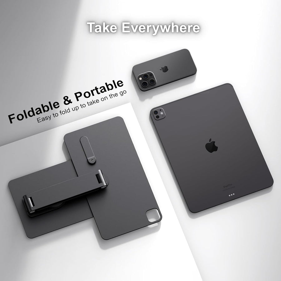 Support magnétique pour iPad avec Chargement sans Fil 18 W, Support Rotatif à 360° en Aluminium pour iPad Pro M4 13 Pouces, Support de Bureau réglable (M4-13 Pouces)