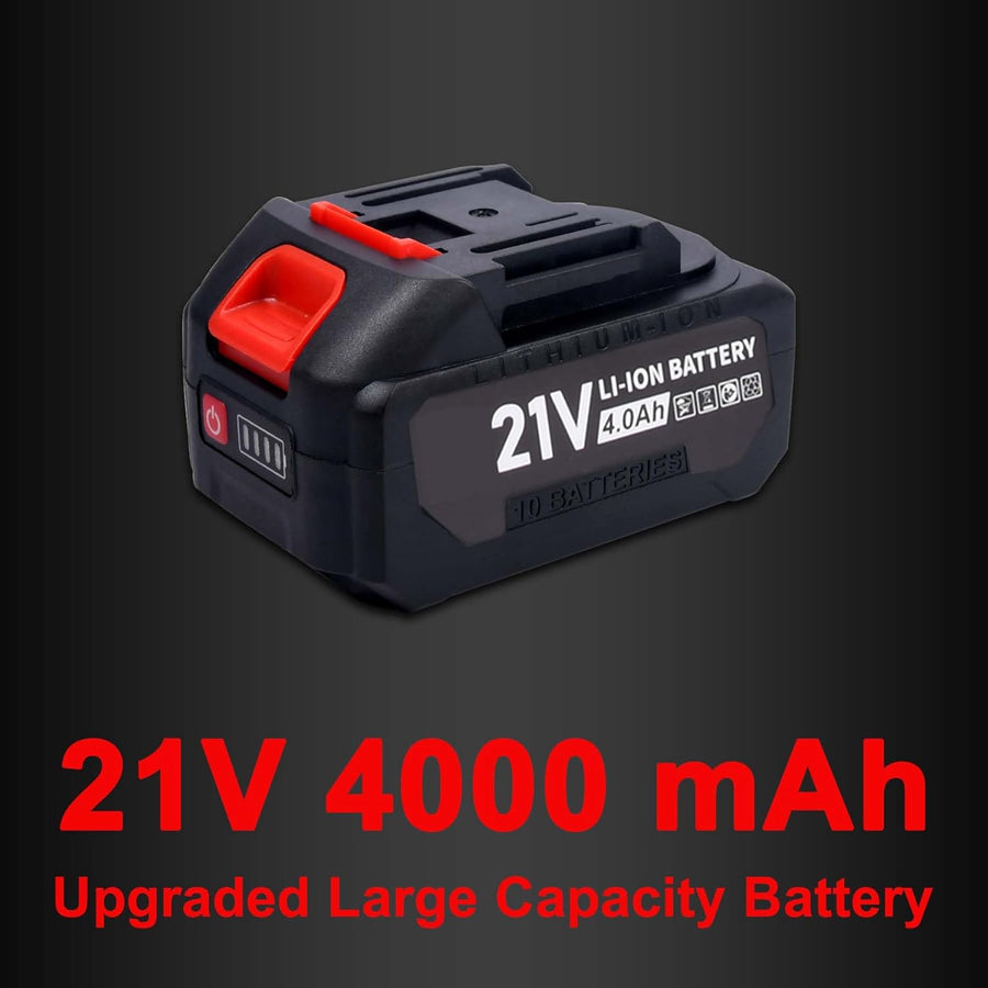 Visseuse à percussion sans fil 1000 Nm 21 V 1/2", avec 2 batteries de 4,0 Ah, chargeur rapide et 5 douilles (17/19/21/22/24 mm), pour voiture, atelier et bricolage