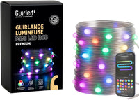 Guirlande lumineuse wifi mini LED RGB Premium USB - Commande Vocale Adaptateur secteur double USB 2A inclus - 100 LED 10 mètres Compatible Assistant vocaux