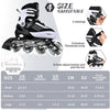 Rollers Enfants Patins à Roulettes Intérieur Extérieur Taille Réglable 34-37 NOIR/BLANC