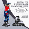 Rollers Enfants Patins à Roulettes Intérieur Extérieur Taille Réglable 34-37 NOIR/BLANC