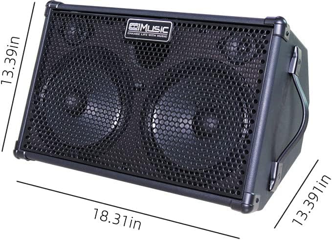 Amplificateur 2x60W Guitare Acoustique Haut-parleur Bluetooth Portable Effet Reverb Chorus Delay 7 Entrées