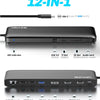 Station d'accueil USB-C Supporte Triple Affichage DisplayPort HDMI Ethernet USB 3.0 SD/TF