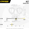 Cressi Metis Mask Black Masque de Plongée à Volume Réduit pour Action Cam Unisex-Adult, Noir/Noir, Taille Unique