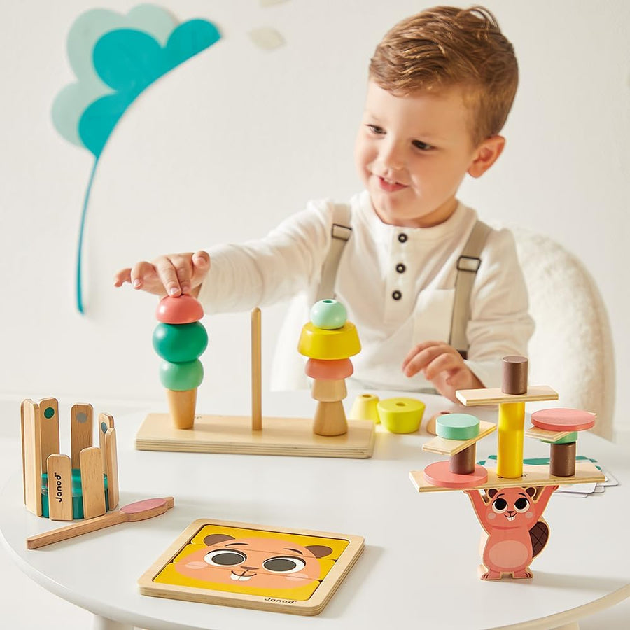 Coffret Jouet en Bois Enfant Bébé 36 Mois Jeux Développement Apprentissage