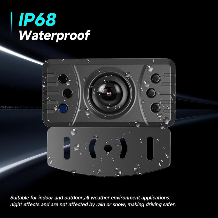 Caméra de Recul Sans Fil, 4.3 Pouces HD IPS Moniteur IP69 Imperméable Vision Nocturne, Grand Angle/Aide au Recul/Image Flip Caméra de Recul pour Camping Car Caravane Camions Remorques