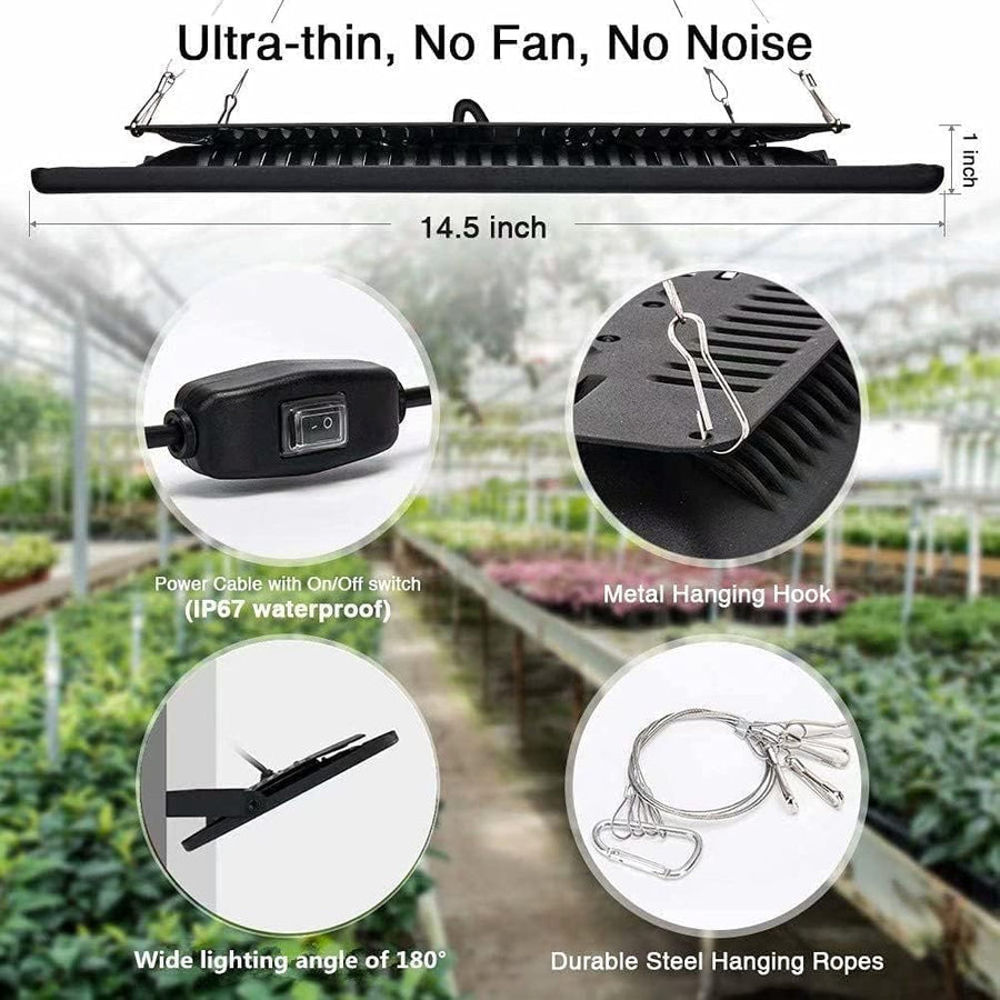 Lampe Horticole 150W, Lampe de Culture COB LED Lampe Horticole Led Spectre Complet,Lampe Plante Étanche IP67 LED Horticole pour Plantes Floraison Veg Semis Intérieur Extérieur