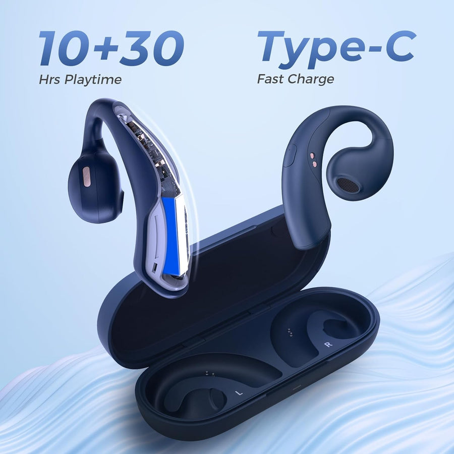 Ecouteurs Q1C Supra Auriculaire sans Fil Bluetooth Boîtier Autonomie 30H Etanche IP67