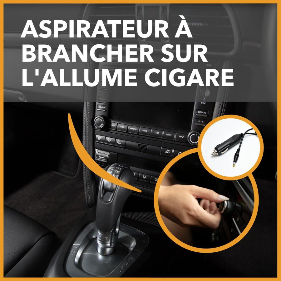 Aspirateur Voiture Puissant 6500 de pa, sans Batterie, Utilisation illimitée, aspirateur à Main léger,Mini. aspirateur avec câble d'alimentation pour Nettoyer Toute la Voiture