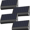 Lot de x4 Lampes Murales Solaires LED Blanc Chaud à Fixer Taille 11x3x6cm