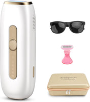 IPL épilateur lumière pulsée, Refroidissement Saphir Sans Douleur Epilateur lumiere Pulsee, 1200nm Épilateur laser, 3 Modes Réglage 5 Vitesses, Épilation Permanente