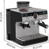 KRUPS Precision, Machine espresso manuelle avec broyeur, Barista, Espresso parfait, Interface intuitive avec accès direct aux réglages, XP801T10, Aluminum