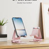 Lot de x2 Support Smartphone Portable Pliables Réglables Compatible Tous Téléphones ROSE DORE