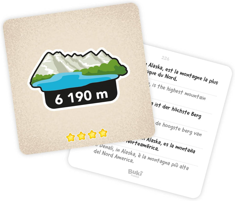 Globe Junior 20cm 300 Cartes avec Dessins et Infos Jouet Ludique Enfant