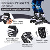 Rollers Enfants Patins à Roulettes Intérieur Extérieur Taille Réglable 34-37 NOIR/BLANC