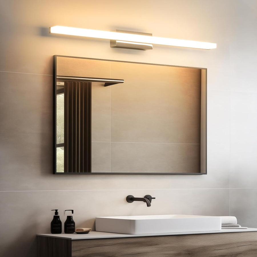 Lampe LED Miroir Salle de Bain 60cm IP44 Blanc Chaud 3000K Applique Murale 10W