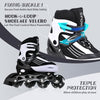 Rollers Enfants Patins à Roulettes Intérieur Extérieur Taille Réglable 34-37 NOIR/BLANC