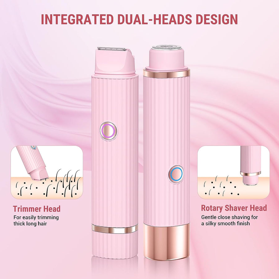 Tondeuse Bikini Femme 2en1 Rechargeable Etanche IPX7 Rasoir Pubien Humide/Sec Epilation Lisse