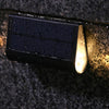 Lot de x4 Lampes Murales Solaires LED Blanc Chaud à Fixer Taille 11x3x6cm