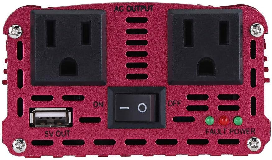 Power Inverter, 2000W DC 12V à AC 110V Car Power Inverter Converter Adaptateur de Chargeur USB