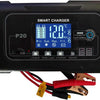 Chargeur et mainteneur de Batterie Intelligent 12V/24V 20A, Chargeur P20 4 Modes Lithium/AGM/Plomb-Acide/LiFePO4 avec écran LCD et réparation par impulsions, pour Voitures, Motos et Bateaux