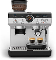 KRUPS Precision, Machine espresso manuelle avec broyeur, Barista, Espresso parfait, Interface intuitive avec accès direct aux réglages, XP801T10, Aluminum