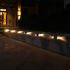 Lot de x4 Lampes Murales Solaires LED Blanc Chaud à Fixer Taille 11x3x6cm