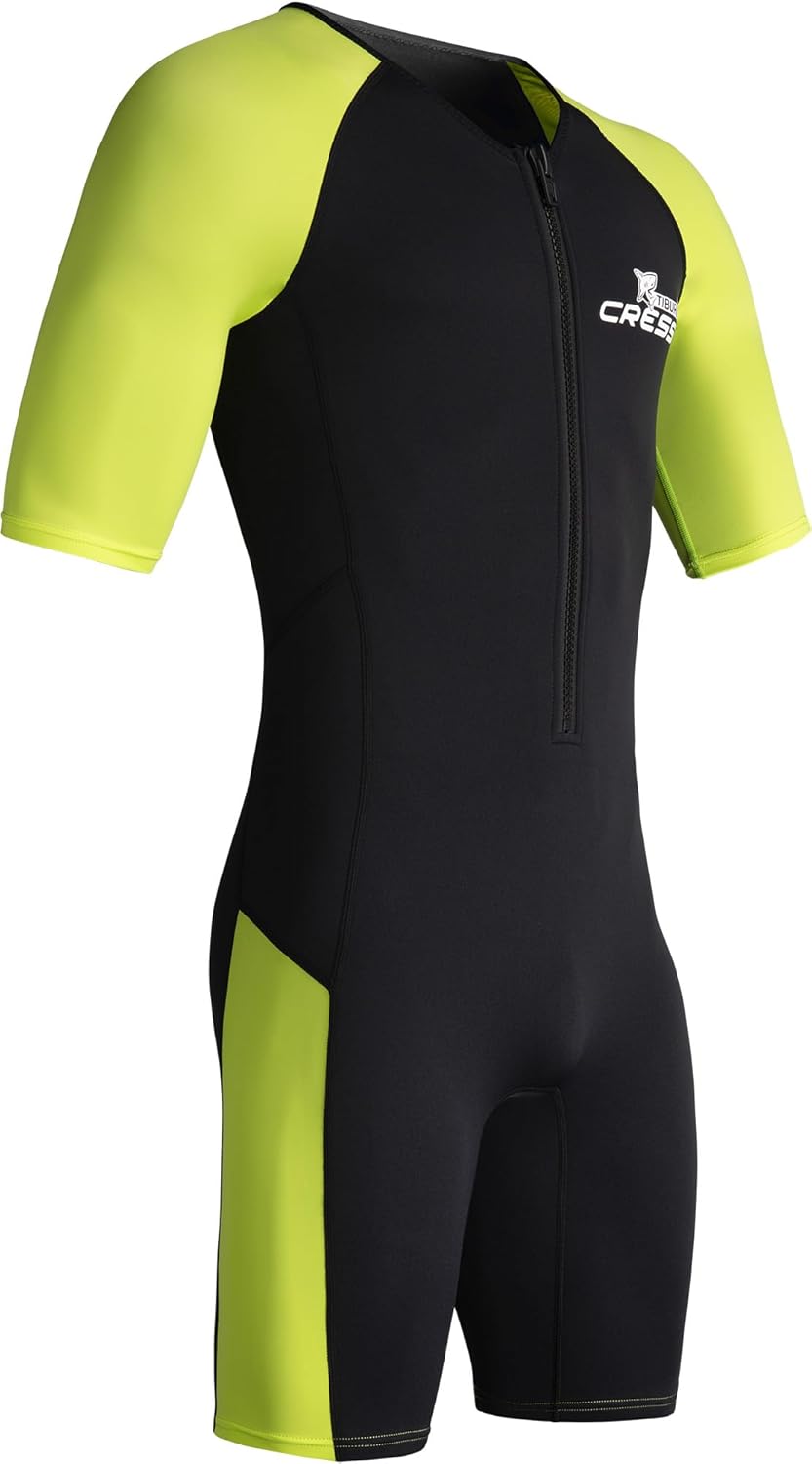 CRESSI Tiburon Man Shorty Wetsuit 2mm Combinaison Plongée Courte Natation Sport Aquatique Néoprène/Elastane Ultra-Extensible Taille S