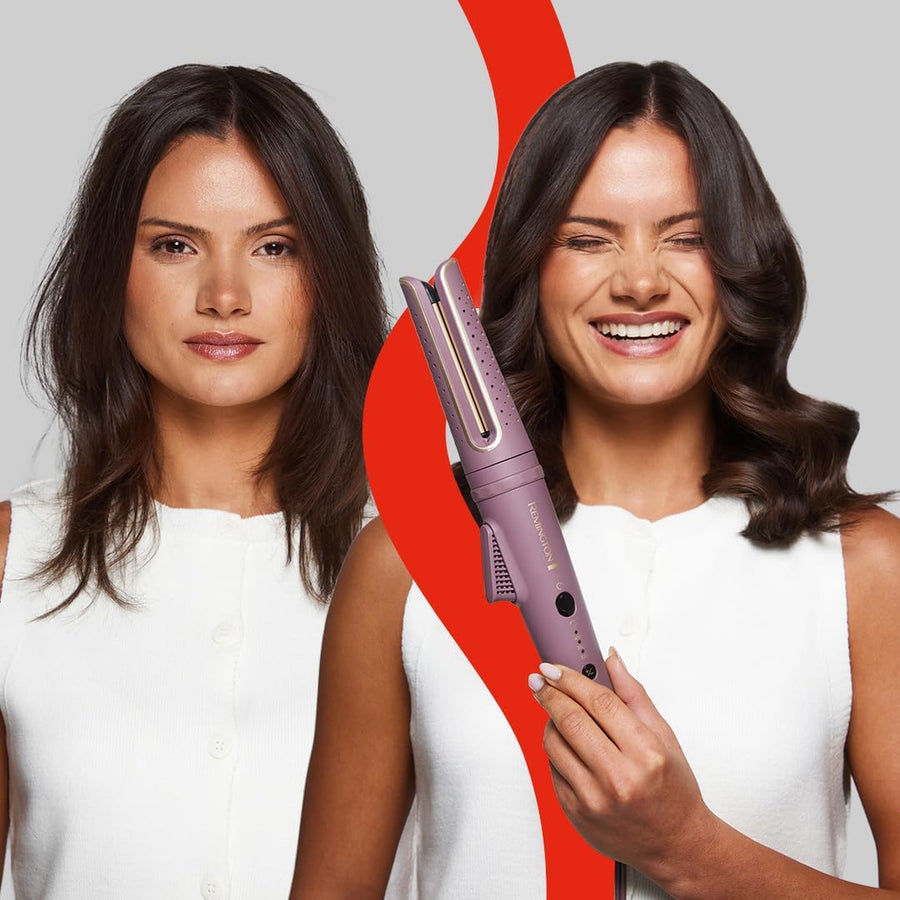 Remington AirVive Boucleur à cheveux Fer à boucler rotatif Technologie Ionic Air : boucles de longue durée revêtement ultra-céramique de haute qualité avec micro-actifs,écran LED 160-210°C