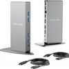 Station d'accueil Displaylink, Station d'accueil Universelle USB C avec 2 × HDMI & DP, Ethernet Gigabit, 6 × USB 3.0, Audio, Microphone, Compatible avec Mac OS et Windows