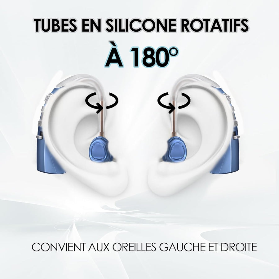 Aide auditive Dispositif intelligent de réduction du bruit chargé avec la dernière puce intelligente avec boîtier de charge à main
