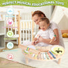 Ensemble de Batterie 7en1 pour Tout-Petits, Bois Instrument de Musique pour Bébés, Jouet Musical Montessori, Cadeau pour Filles et Garçons de 3 Ans Et Plus