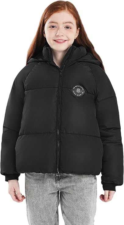Doudoune Hiver pour Filles avec Doublure Polaire Manteau Imperméable Taille 164