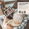 Cadre Photo Numérique WiFi 10.1 Pouces Noyer Bois Mémoire 32 Go, Écran Tactile HD IPS 1280 x 800, Auto-Rotation, Partage de Photos Vidéos Via Frameo APP/USB/SD